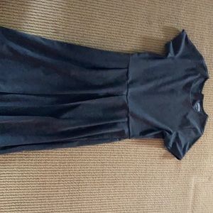 Lands end pointe knit gray dress 8